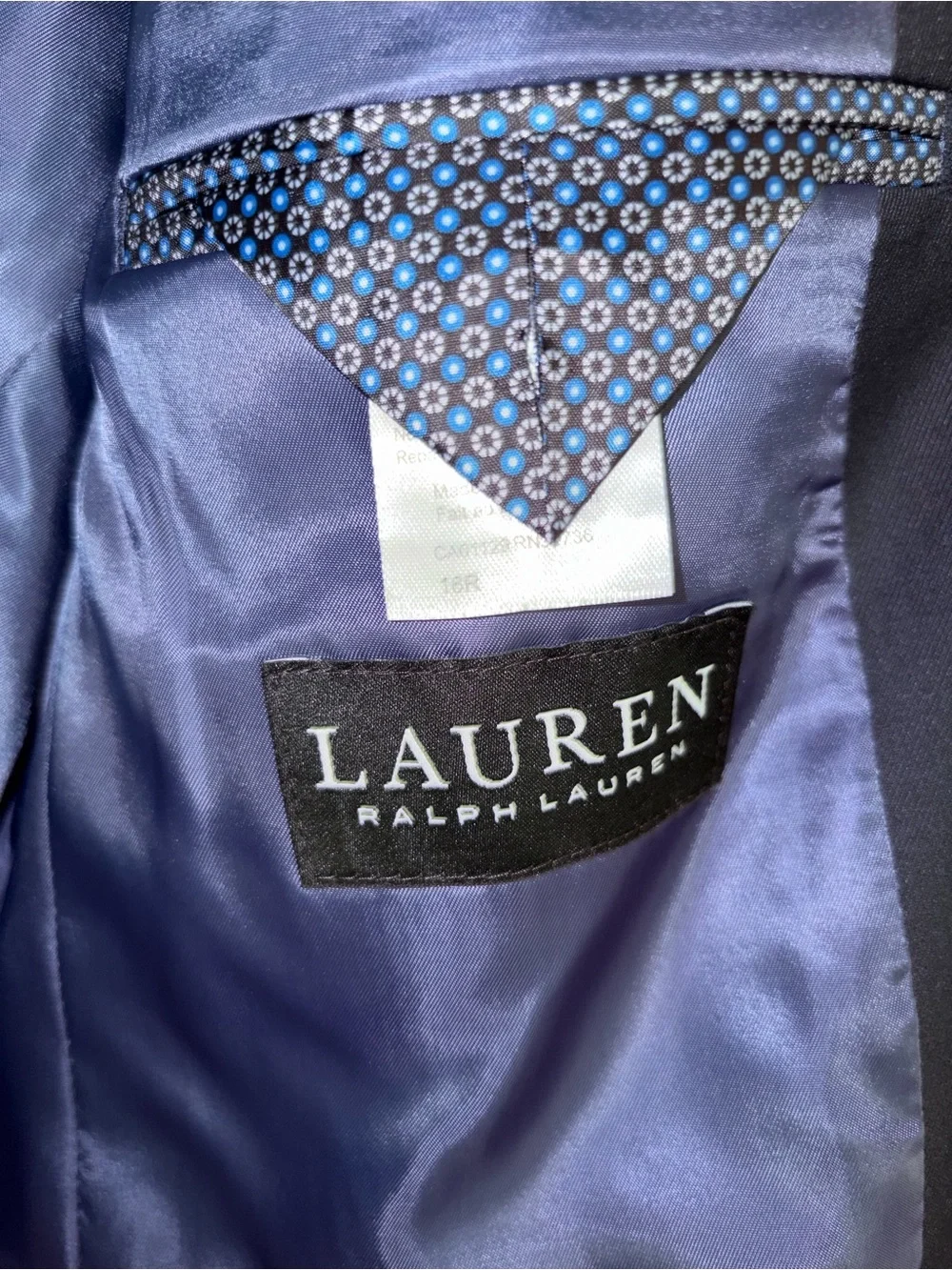 NEW  Ralph Lauren navy Two-Button Sport Coat size 16